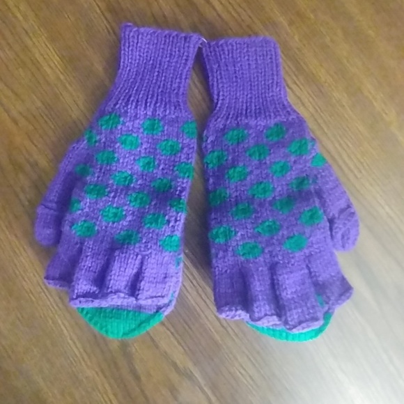 NWOT Polka Dot Flip Back Character Mitten/Gloves - Picture 4 of 4